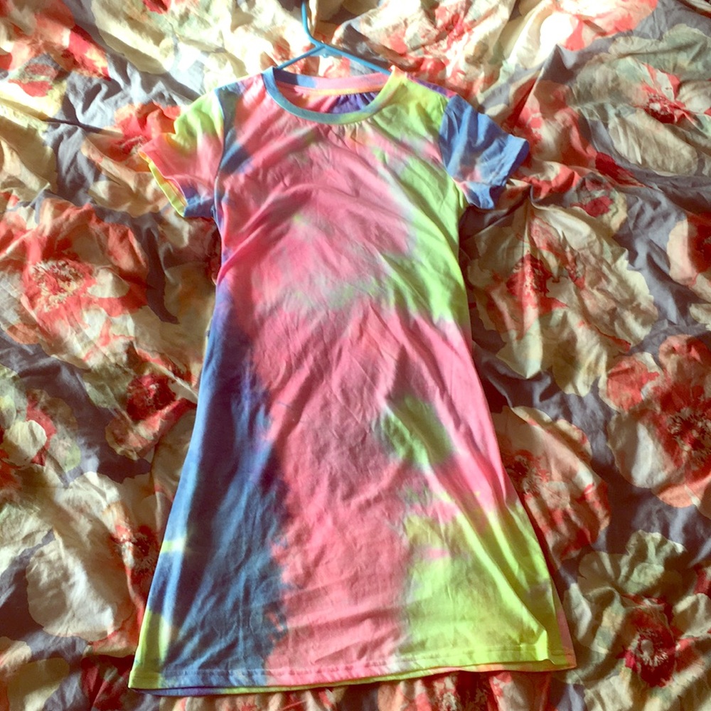 Tie dye T-shirt dress